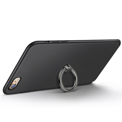 

Sanctuary (Sendio) Apple iPhone6 ​​/ 6s Plus mobile phone case protective shell protective sleeve matte anti-drop shell all-inclusive belt with a ring buckle bracket hard shell gentleman black