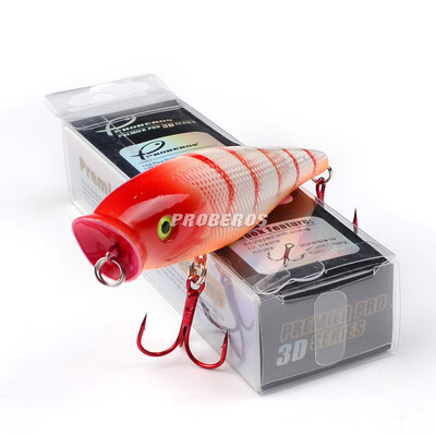 

1pc Fishing Lures 2016 Hot Popper Lure 8 цветов Рыболовные снасти 4 # крючок 9,5 см / 14 г магия воды Поппер жесткая приманка