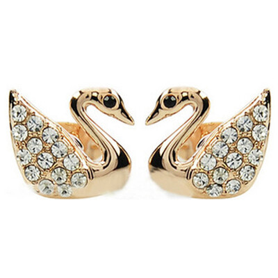 

Yoursfs @ Стад Серьга Лебедь Shape Shining Cubic Zircon Marquise Изысканный ювелирные изделия моды Workmanship Бесплатная доставка