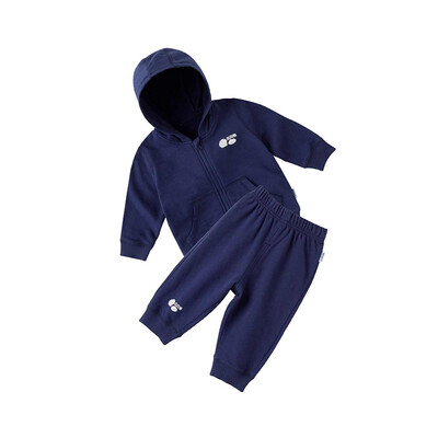 

Beibei Yi Bornbay suit spring&autumn men&women baby suit go out clothing pure color cap with sweater suit 141T010 possession of green 73