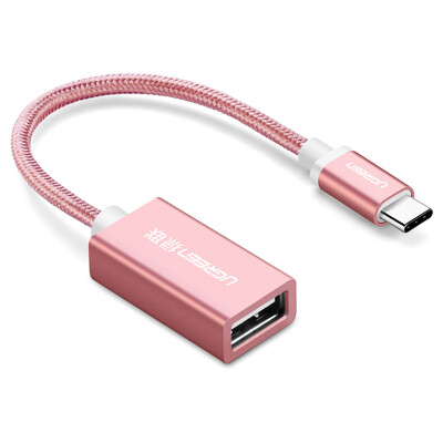 

Зеленая линия данных OTG Тип-C адаптер USB2.0 Эндрюс мобильный телефон поддержка компьютера Apple macbook Huawei слава музыка как просо 40328 тканые розовое золото