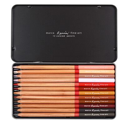 

Marco Reno A series of theme color lead plant theme 12 color pencil color pen color lead iron box 3100-12TN ZW