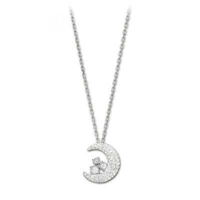 

SWAROVSKI Swarovski кристаллическая текстура луны родием ожерелье 1181093