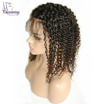 

Braziian Samll Curly Full Lace Wig With Silk Top Unprocessed Virgin Human Hair Lace Wigs Silk top For Black Woman