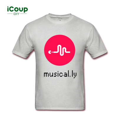 

Spring/summer 2017 new round collar T-shirt music logo customized T-shirt