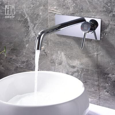 

HIDEEP wall-mounted Bathroom faucet brass basin faucet