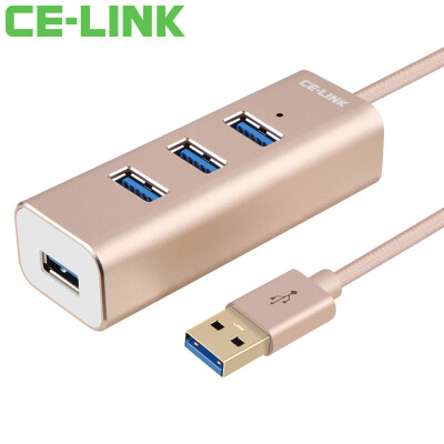 

CE-LINK 1916 USB3.0 HUB концентратор 4-многоступенчатой ​​скорости интерфейса USB 1,5 м удлинитель преобразователя ноутбук с задержкой квартал роскошь-золотая нить