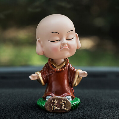 

Molong creative car safety&safety ornaments car accessories car car decoration car car decoration supplies head cute little monk calm
