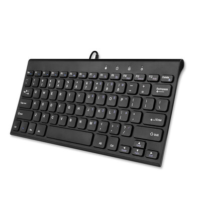 

ЛУК HW086A металла тонкие проводной USB-клавиатура черные клавиши 78
