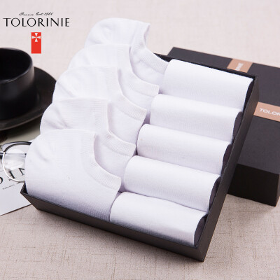 

TOLORINIE casual socks combed cotton business socks male summer thin boat socks low to help socks 10 double K7496D0711 white