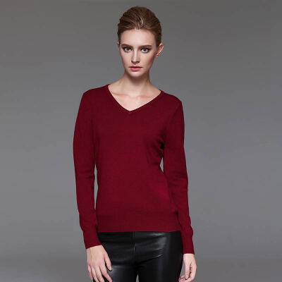 

Rebecca (Marc Rebecca) Slim was thin warm V collar collar sweater sweater 45460D watermelon red M