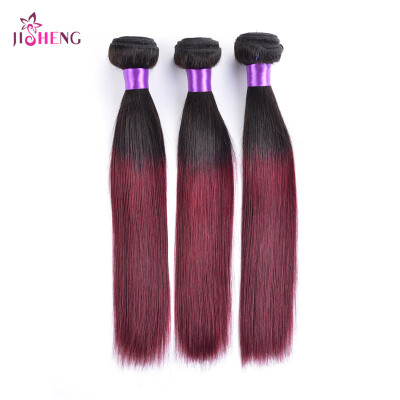 

8A Brazilian Virgin Human Hair Wave Ombre Straight Wave Hair Weaving 1 to 3 Bundles Remy Hair Extensions