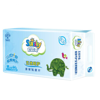 

[Jingdong supermarket] Shu Biqi (suitsky) five excellent care baby paper diapers medium M44 [6-11kg]