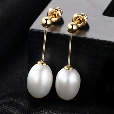 

BAFFIN S925 Silver Drop Earrings With Natural Freshwater Pearls Pendant Gold Plated Jewelry For Women Wedding Party