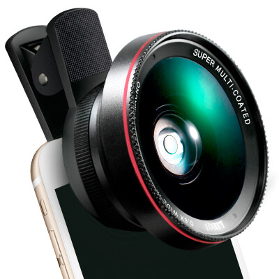 

Adventure (LIEQI) LQ-025 mobile phone lens anti-distortion wide-angle macro set Apple Huawei external camera self-timer camera lens black