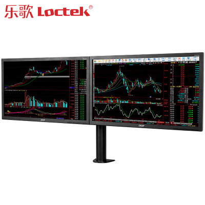 

Loctek D1D Dual Screen Computer Monitor Stand / Desktop / Rack (Free Rotation / Vertical Adjustment) 10-30 inches Black