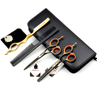 

55" hairdressing scissors set HT9114 razor scissor thinning shear for hairdresser Black barber Haircut Scissors kit