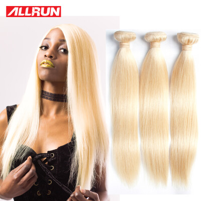 

613 Blonde Virgin Remy Hair Straight 3 Bundles Human Hair Extension, 100% Unprocessed Brazilian Straight Blonde Hair Weave