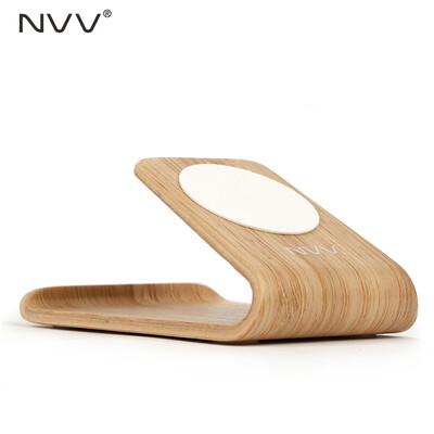 

NVV S1 bamboo mobile phone stent micro-suction&leaning dual-use desktop lazy stent Apple Huawei millet general