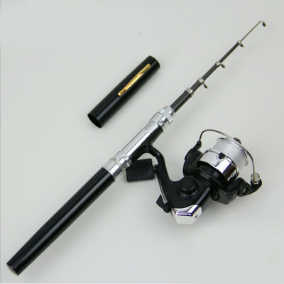 

1 meter pen fishing rods mini fishing rods spinning wheel portable pen pole
