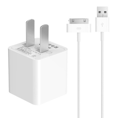 

USB линия данных Capshi Apple, 4s телефон таблетки зарядки набор 1 м + телефон зарядное устройство 1A зарядный кабель поддержки iPhone4 / 4S / 3GS / iPad2 / 3