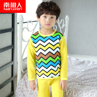 

Antarctic Nanjiren children underwear men&women autumn&winter gold cashmere warm cavalry paragraph warm underwear plus velvet thick autumn clothes suit pants suit rose red 120