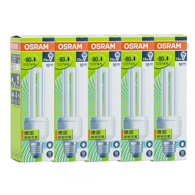 

Jingdong Supermarket] OSRAM OSRAM T3 standard energy-saving lamps 23W daylight E27 (five loaded