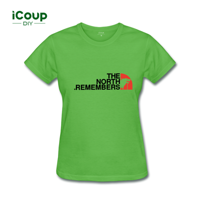 

2017 Primavera Baixo preço mulheres camisetas O norte se lembra de mangas Curtas Algodão anime Projeto Da Novidade de Alta Qualida