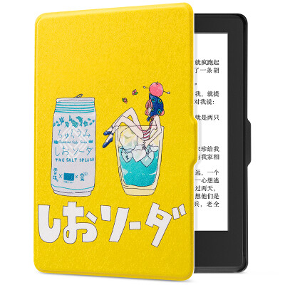 

Pottery fit Kindle 558 version of the protective cover / shell painting series new Kindle e-book sleeping leather case carbonated girl