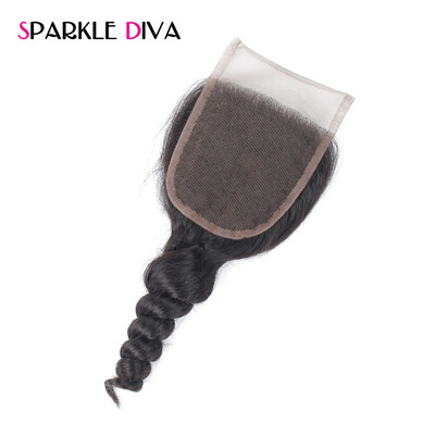 

Free Part 4x4" Brazilian Loose Wave Lace Closure With Baby Hair 100 Remy Human Hair 10"-18" Natural Color