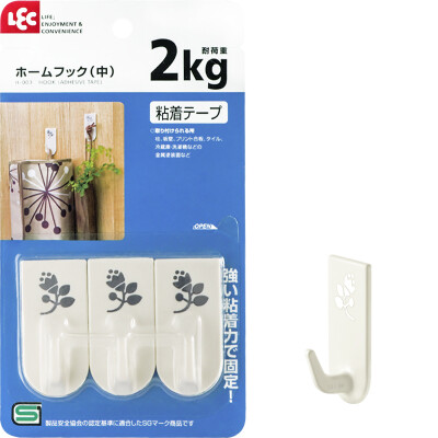 

Jingdong Supermarket Japan Ligu LEC H-003 Paste-type hook bearing 2kg medium 3 installed bathroom bathroom kitchen stickers