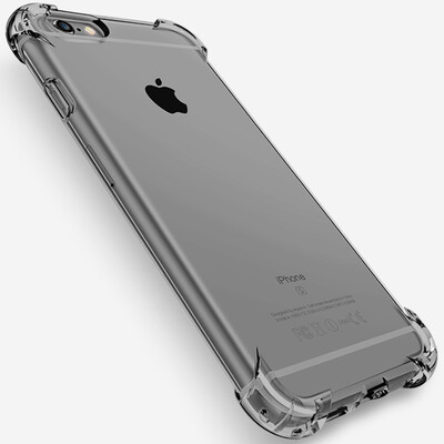 

Send apple 6s mobile phone shell all-inclusive drop iphone6 ​​ 6s mobile phone shell male silicone strap lanyard hole through the black