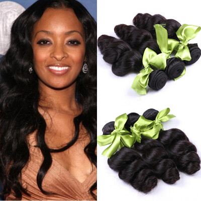 

Top Quality Peruvian Virgin Hair 3 bundles Loose Wave 100 Human Hair Soft Natural Black 9A Peruvian Loose Wave Hair Extension Hair