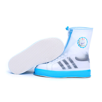 

Warrior rain boots waterproof non-slip shoes cover men&women thick rain boots HXL228 blue XL