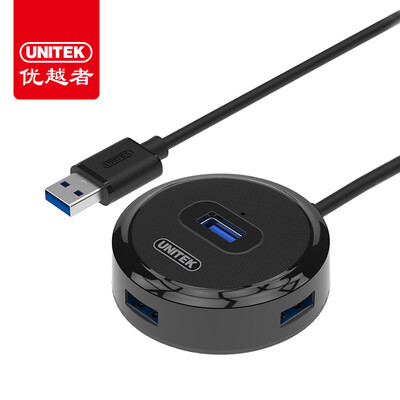 

Advantages UNITEK USB30 Splitter High-speed expansion 4-port HUB hub 06 meters Notebook computer dragged on more than four interface converter Black JD30D4FWH