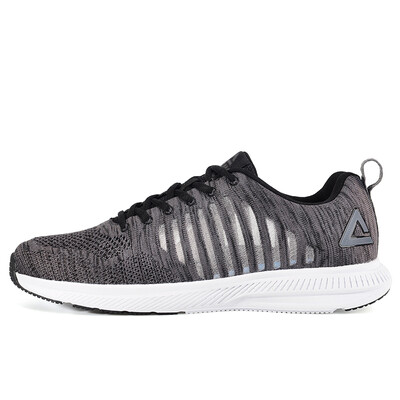 

PEAK mens running shoes lightweight breathable professional sports shoes DH720861 black steel gray 41 yards