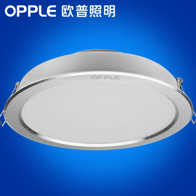 

Jingdong Supermarket Op lighting OPPLE LED Downlight Ceiling light Aluminum paint White frame 13 watts White light 6000K hole 17-18 cm