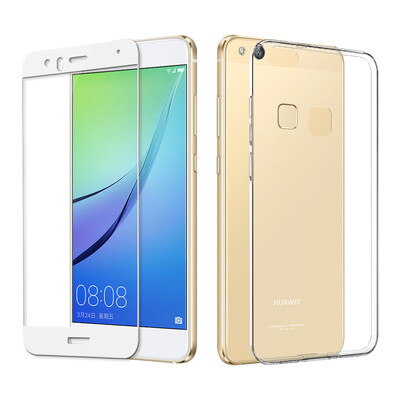 

[Комплект раковины] ESCASE Huawei nova молодежная версия оболочки телефона / Huawei nova молодежная версия стальной пленки полноэкранный белый все включено anti-drop мягкая оболочка / прозрачная защитная крышка