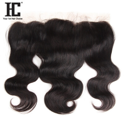 

HC Hair Lace Frontal Closure With Baby Hair One Bundle Малазийский волна тела Remy Hair 13x4 Inch Ear To Ear Человеческие волосы предварительно выщипаны