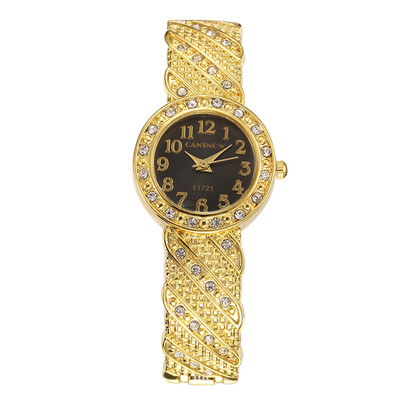 

New Fashion Rhinestone Gold Watches Women Luxury Brand Bracelet Watch Ladies Quartz Dress Watch Gemstone Elegant Wristwatch