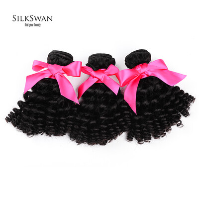 

Silkswan Peruvian Remy Hair Bouncy Curly 100% Human Hair Bundles 8-28inch Free Shipping