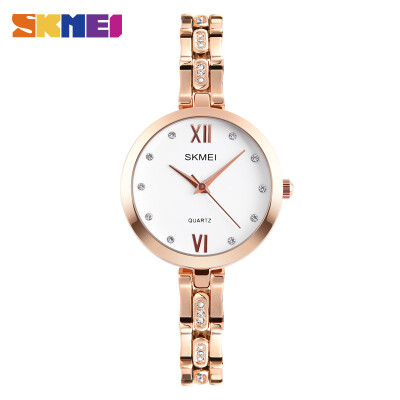 

SKMEI Fashion Quartz Watches Women Luxury Rhinestone 30M Waterproof Watch Dress Wristwatches Relogio Feminino Mujer Relojes 1225