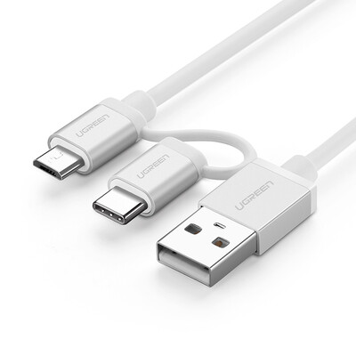 

Зеленый универсальный кабель данных Andrews Micro USB / Type-C Мобильный Многофункциональный зарядный кабель для поддержки Huawei P9 просо 5vivo музыка как 1 метр 20872 серебристый белый