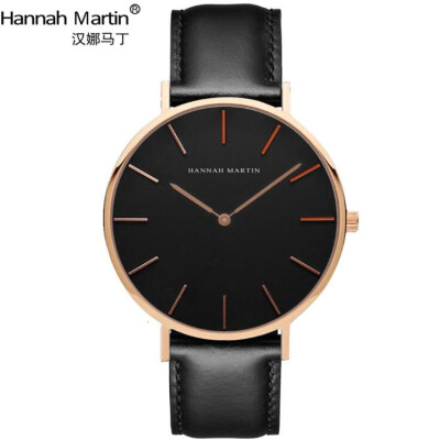 

Hannah Martin Luxury Brand Watches Men Women Neutral Casual Fashion Clock Leather Nylon Quartz Wrist watch