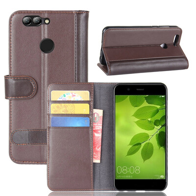 

GANGXUN Huawei Nova 2 Чехол из натуральной кожи Magnetic Flip Cover Kickstand Слот для карт Wallet Coque для Huawei Nova 2
