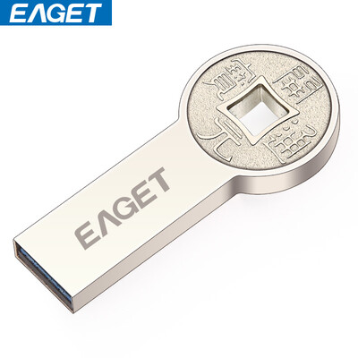 

Yi Jie (EAGET) K80 USB3.0 высокоскоростной водонепроницаемый антистатический цельнометаллический резак U диск 64G жемчужный никель