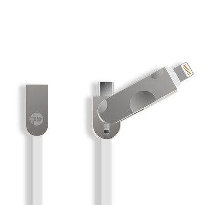 

POC-07 Anteno Apple Combo Data Line Zinc Alloy 1m Mobile Phone Charger Line Power Cord White