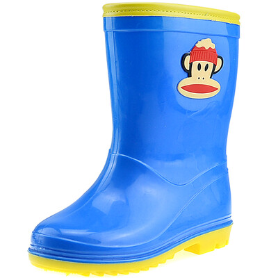 

PaulFrank big mouth monkey childrens rain boots men&women baby tube rain boots rubber shoes water shoes PF1003 blue 27 yards