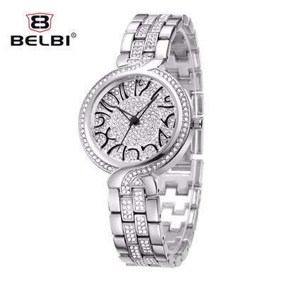 

2016 BELBI Luxur Brand Watches Women's Watches Gold Rhinestone Quartz-watch JAPAN PC21 Movement Famous Relogio Feminino Montre
