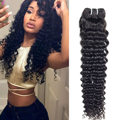 

7A Brazilian Deep Wave Brazilian Hair 4 Bundles Queen Hair Product Deep Curly Brazilian Virgin Hair Deep Wave Human Hair Weave